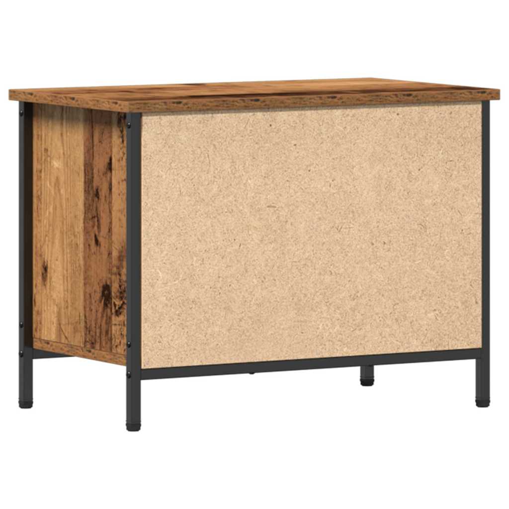 Televizní Skříň 60 X 35 X 45 Cm Staré Dřevo Kompozitní Dřevo