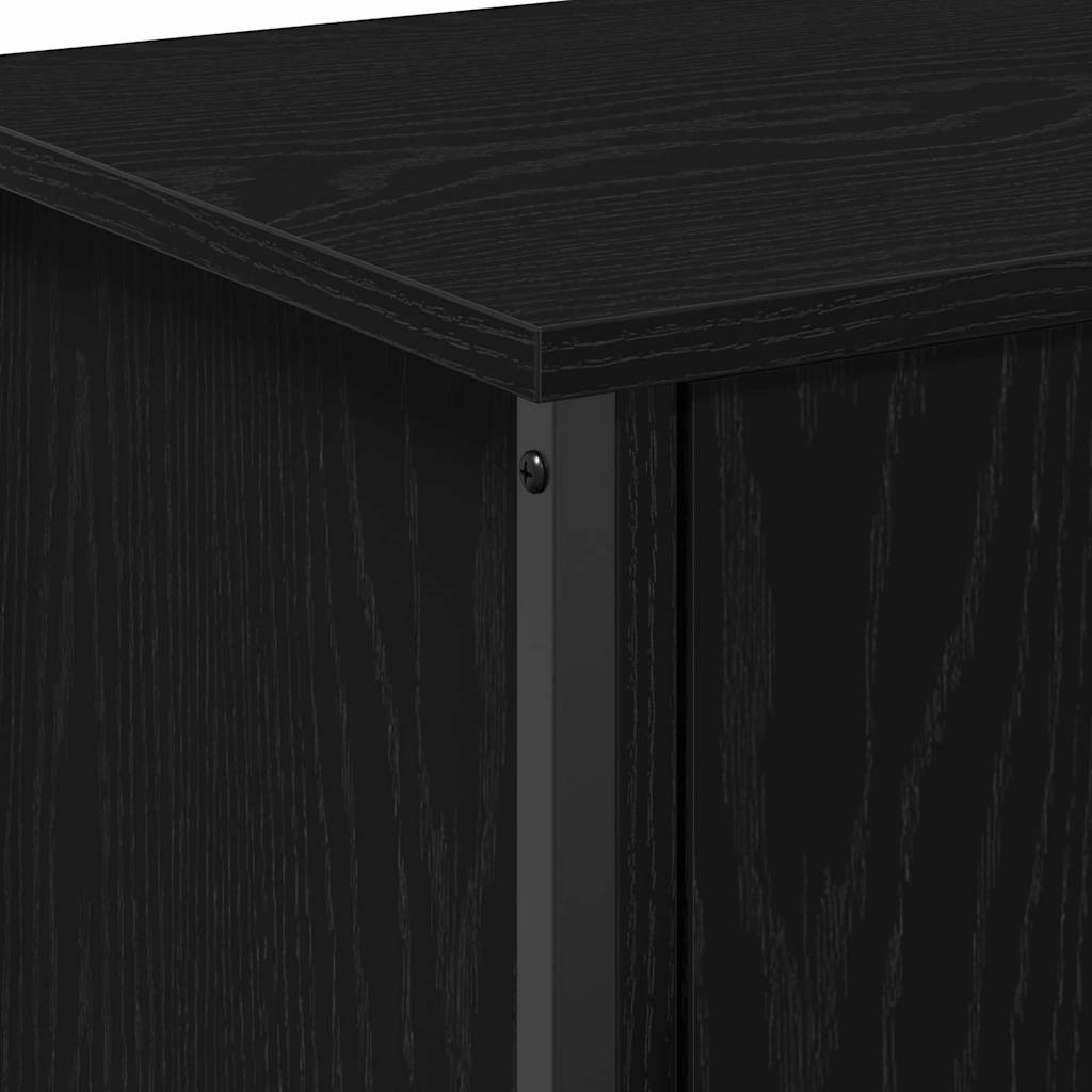 Televizní Skříň 60 X 35 X 45 Cm Černý Dub Kompozitní Dřevo