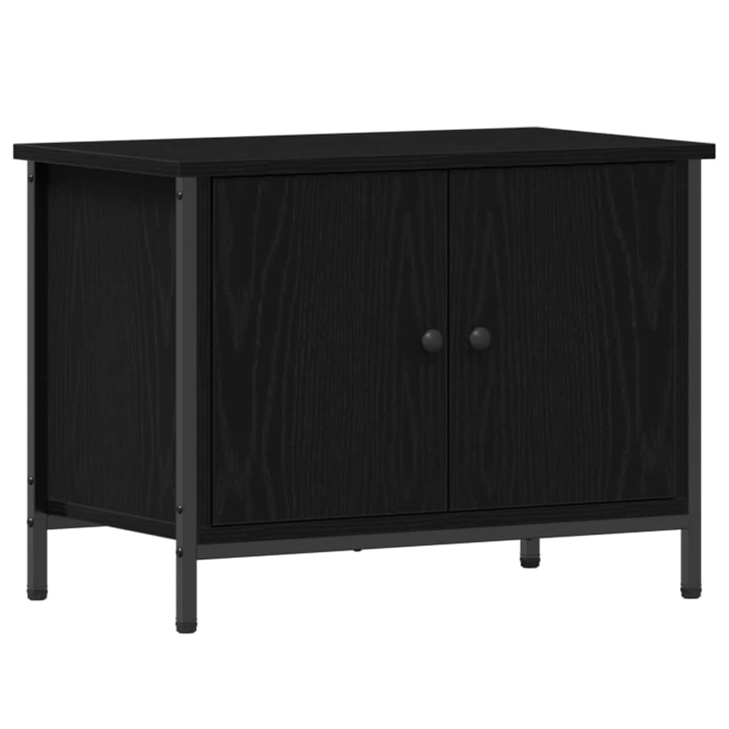 Televizní Skříň 60 X 35 X 45 Cm Černý Dub Kompozitní Dřevo