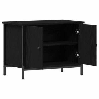 Televizní Skříň 60 X 35 X 45 Cm Černý Dub Kompozitní Dřevo