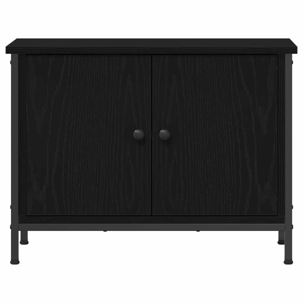 Televizní Skříň 60 X 35 X 45 Cm Černý Dub Kompozitní Dřevo