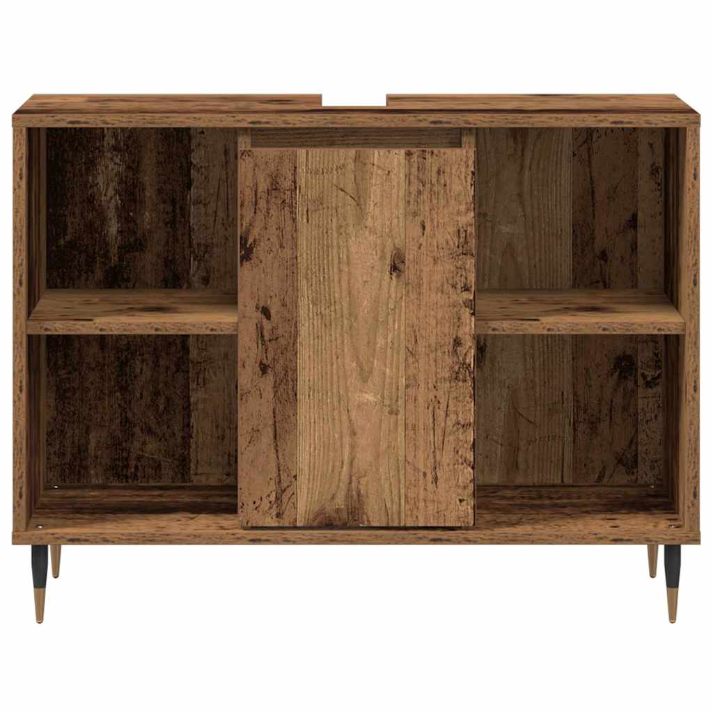 Koupelnová Skříň Staré Dřevo 80 X 33 X 60 Cm Kompozitní Dřevo