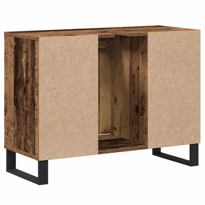 Koupelnová Skříň Staré Dřevo 80 X 33 X 60 Cm Kompozitní Dřevo