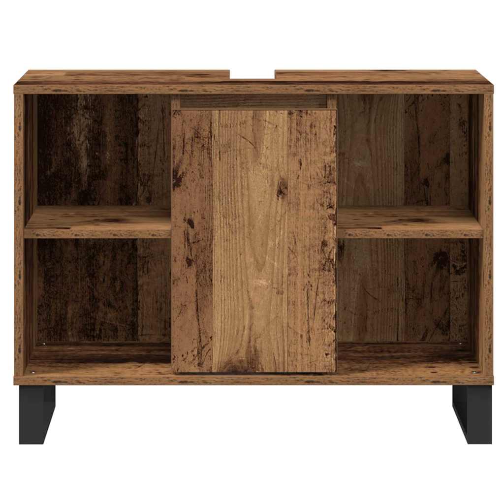 Koupelnová Skříň Staré Dřevo 80 X 33 X 60 Cm Kompozitní Dřevo
