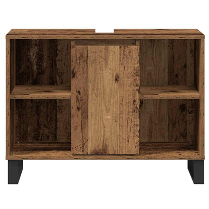 Koupelnová Skříň Staré Dřevo 80 X 33 X 60 Cm Kompozitní Dřevo