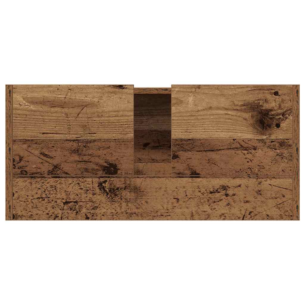 Koupelnová Skříň Staré Dřevo 80 X 33 X 60 Cm Kompozitní Dřevo