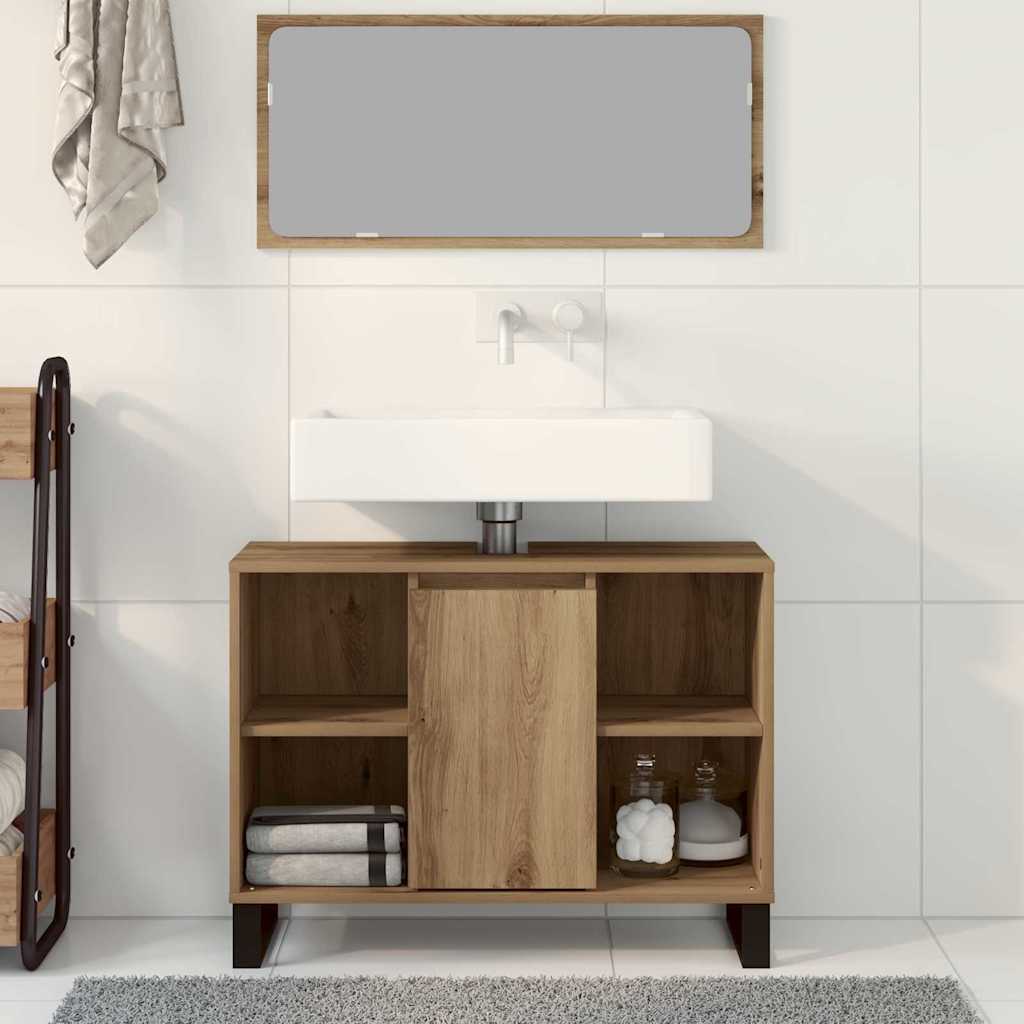 Koupelnová Skříň Artisanový Dub 80 X 33 X 60 Cm