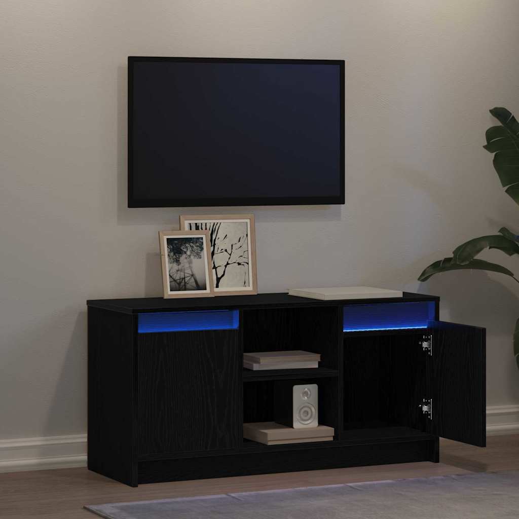 Tv Jednotky 100 X 34 X 50 Cm Černá Kompozitní Dřevo