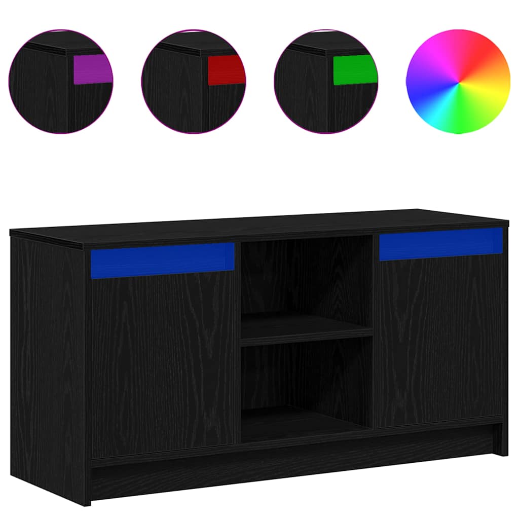 Tv Jednotky 100 X 34 X 50 Cm Černá Kompozitní Dřevo