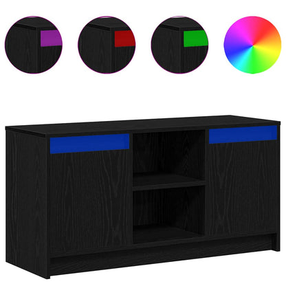 Tv Jednotky 100 X 34 X 50 Cm Černá Kompozitní Dřevo