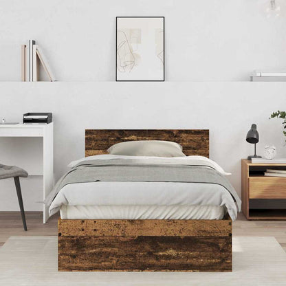Rám Postele Staré Dřevo 203 X 104 X 70 Cm Kompozitní Dřevo