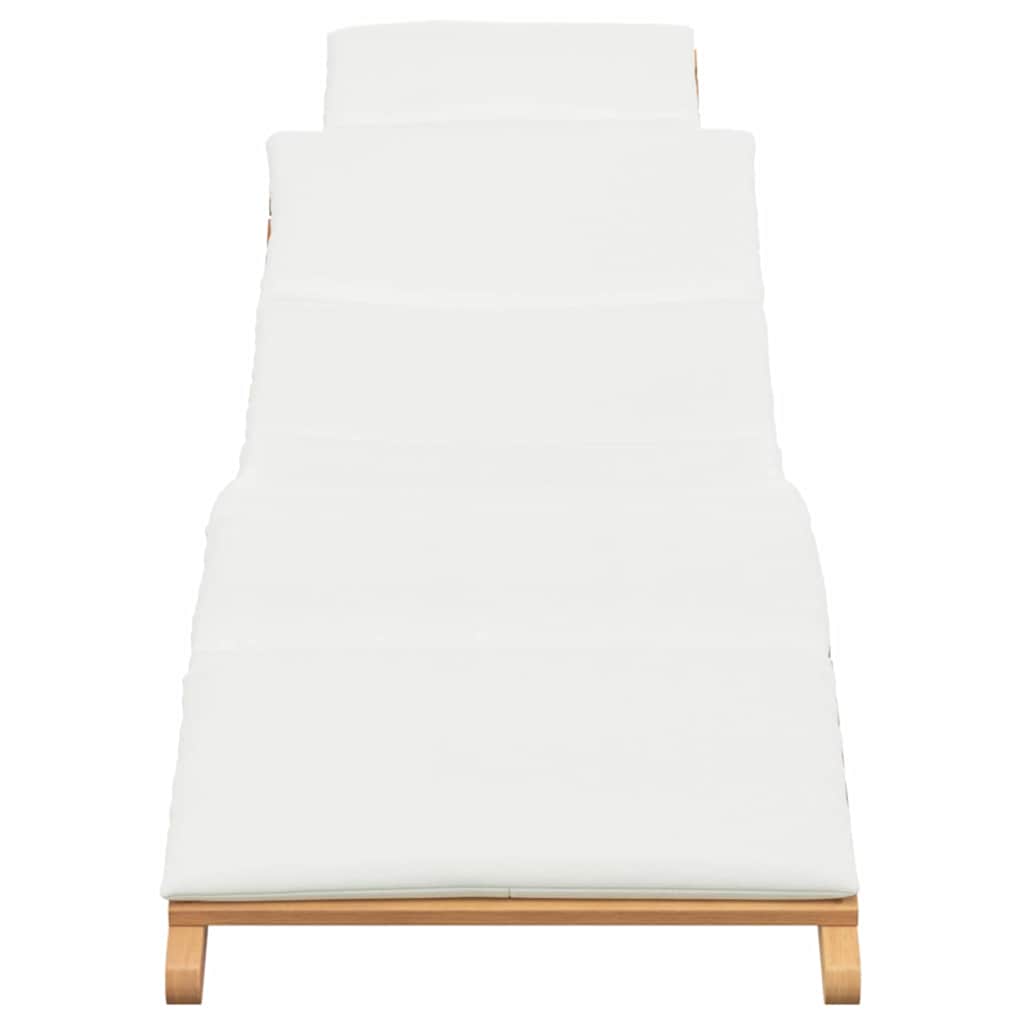 Zahradní Lehátko Hnědá 198 X 55 X 58,5 Cm Pevné Teakové Dřevo