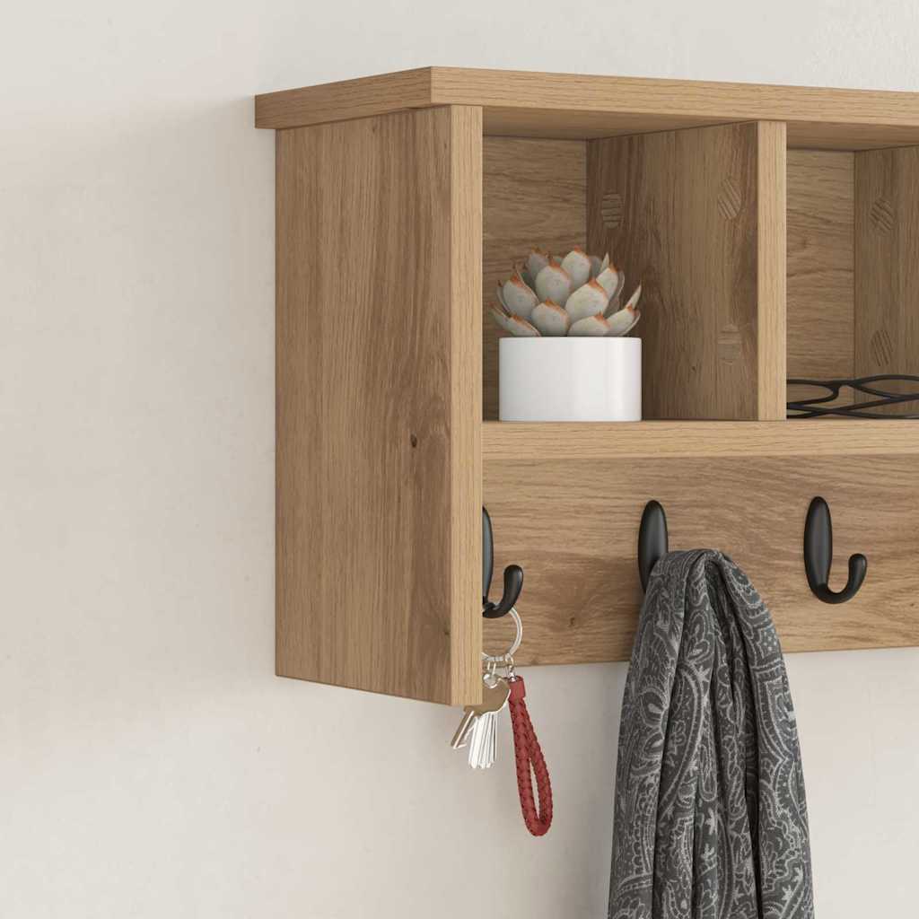 Nástěnný Věšák Na Kabáty Nástěnná Montáž Artisanový Dub