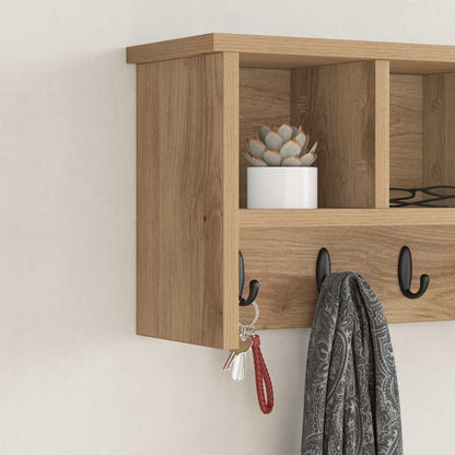 Nástěnný Věšák Na Kabáty Nástěnná Montáž Artisanový Dub