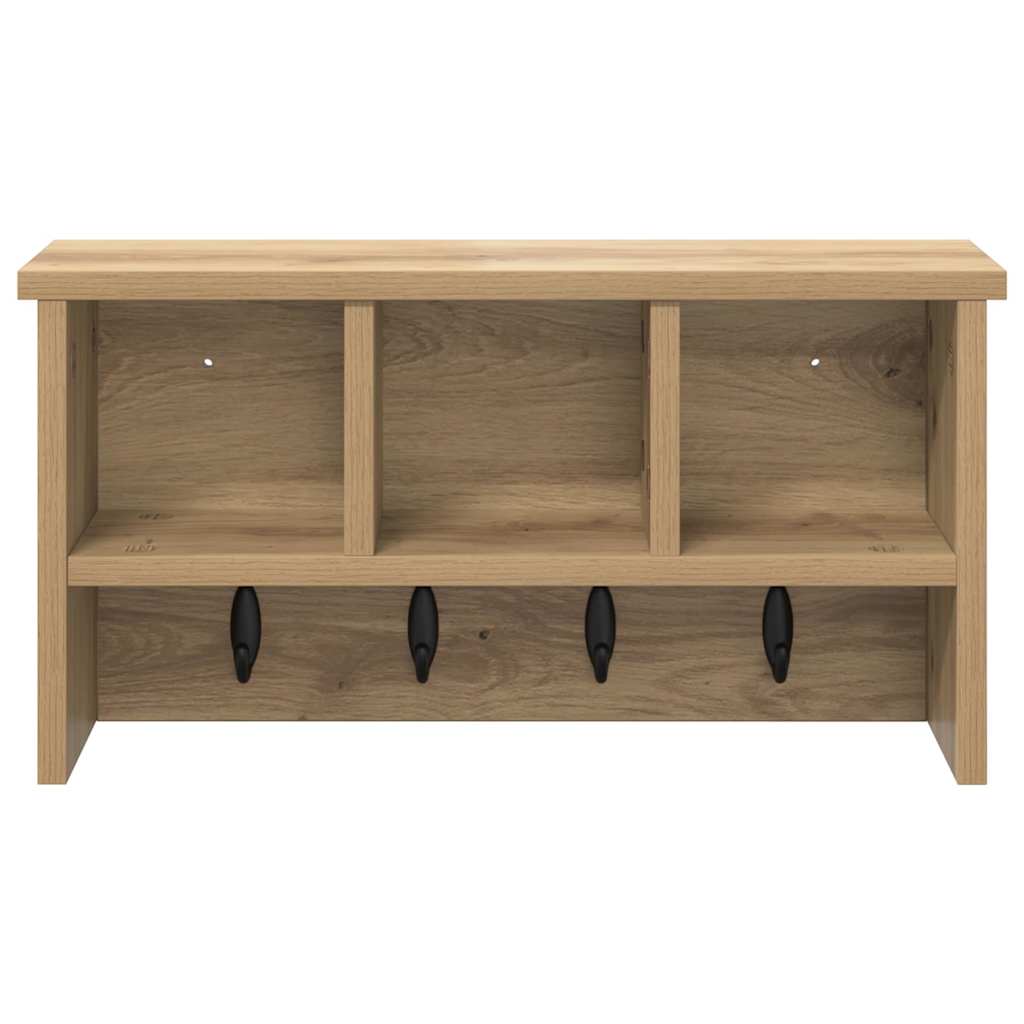 Nástěnný Věšák Na Kabáty Nástěnná Montáž Artisanový Dub
