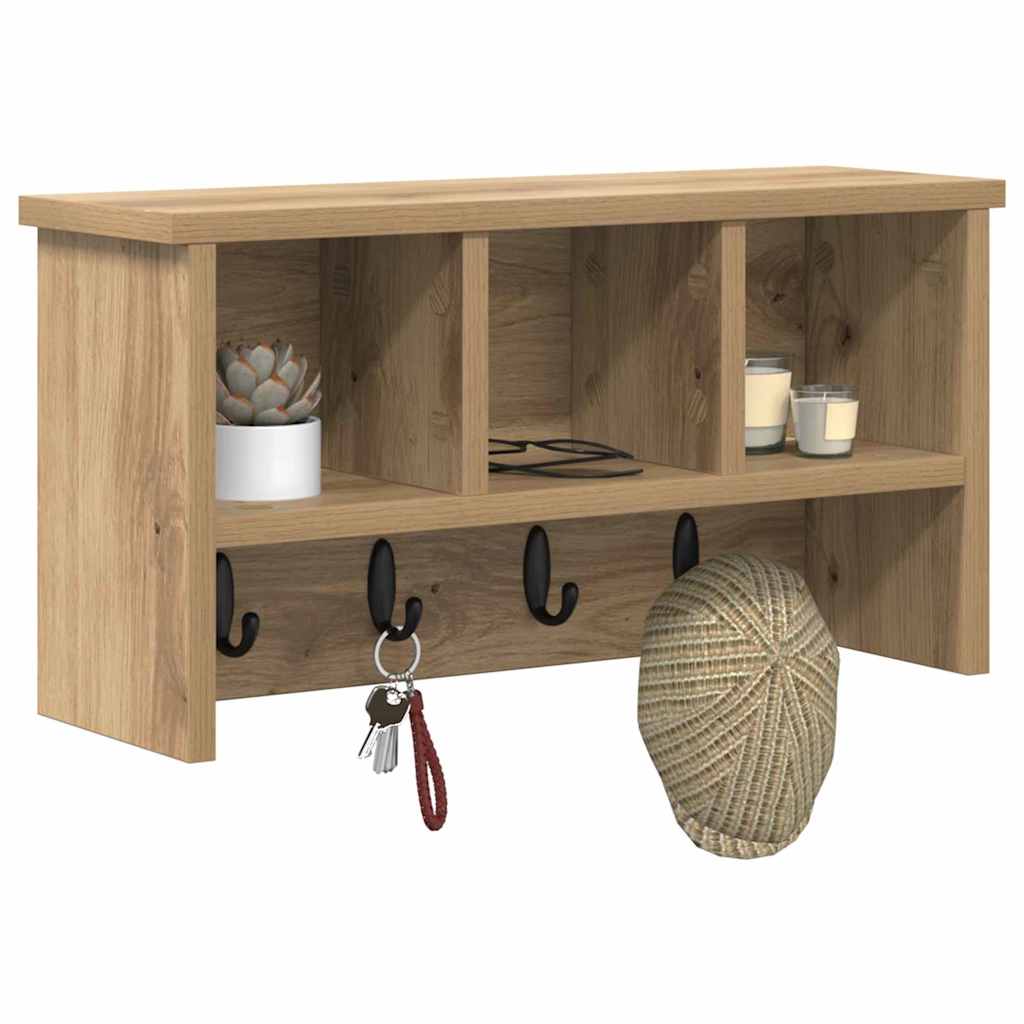 Nástěnný Věšák Na Kabáty Nástěnná Montáž Artisanový Dub