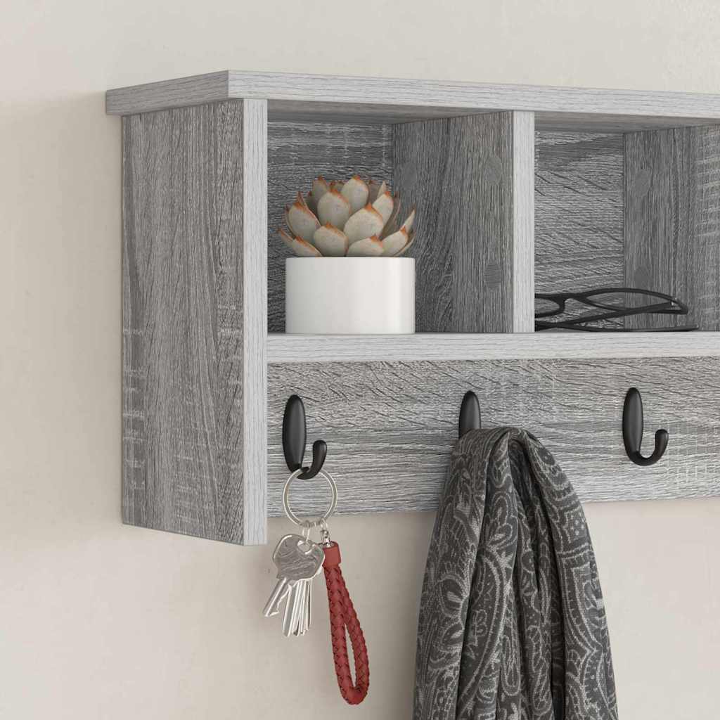 Nástěnný Věšák Na Kabáty Nástěnná Montáž Šedá Sonoma