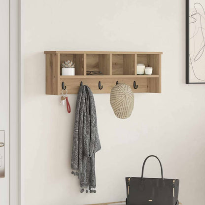 Nástěnný Věšák Na Kabáty Nástěnná Montáž Artisanový Dub