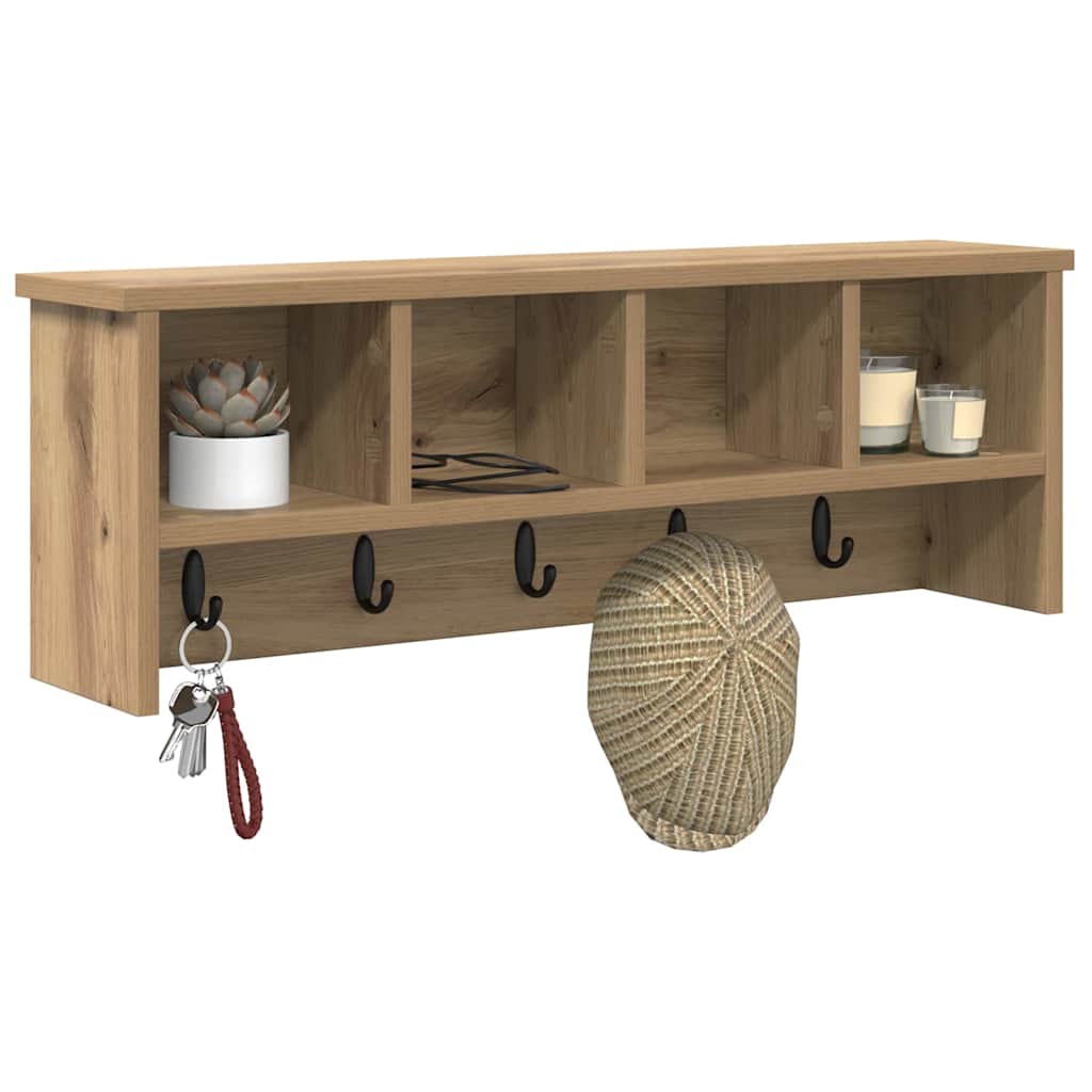 Nástěnný Věšák Na Kabáty Nástěnná Montáž Artisanový Dub