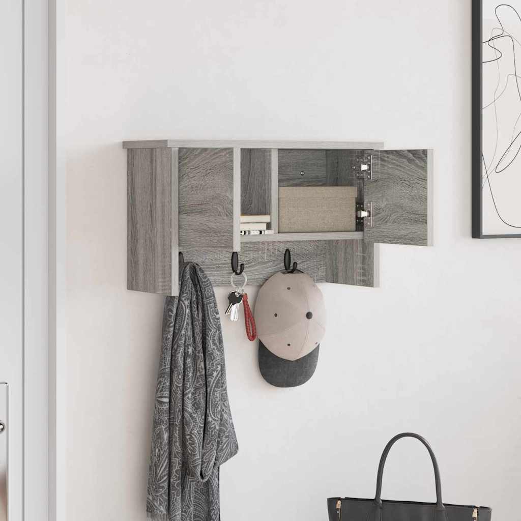 Nástěnný Věšák Na Kabáty Nástěnná Montáž Šedá Sonoma