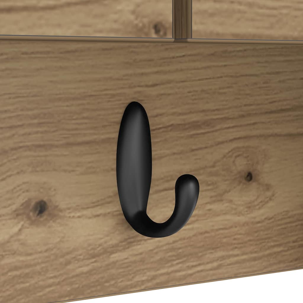 Nástěnný Věšák Na Kabáty Nástěnná Montáž Artisanový Dub