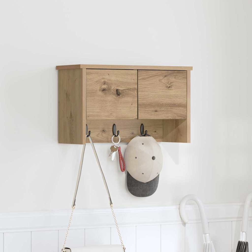 Nástěnný Věšák Na Kabáty Nástěnná Montáž Artisanový Dub