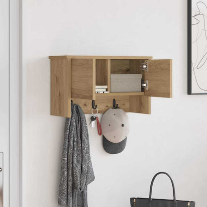 Nástěnný Věšák Na Kabáty Nástěnná Montáž Artisanový Dub