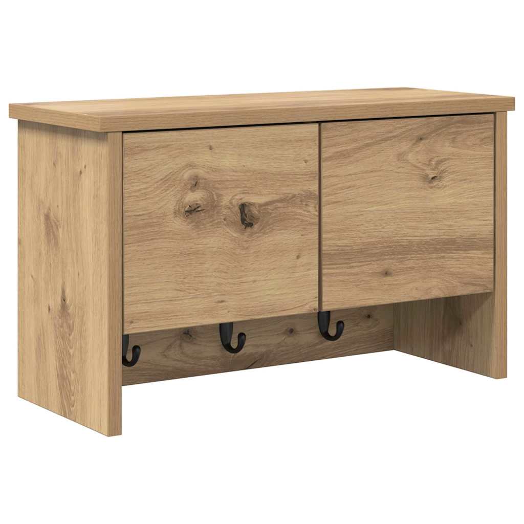 Nástěnný Věšák Na Kabáty Nástěnná Montáž Artisanový Dub