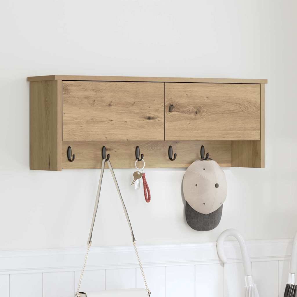Nástěnný Věšák Na Kabáty Nástěnná Montáž Artisanový Dub