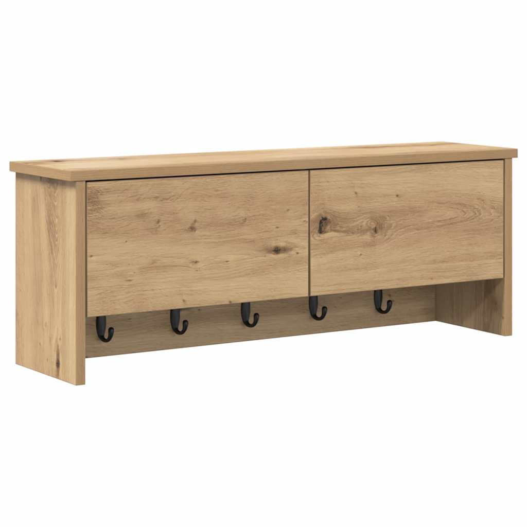 Nástěnný Věšák Na Kabáty Nástěnná Montáž Artisanový Dub
