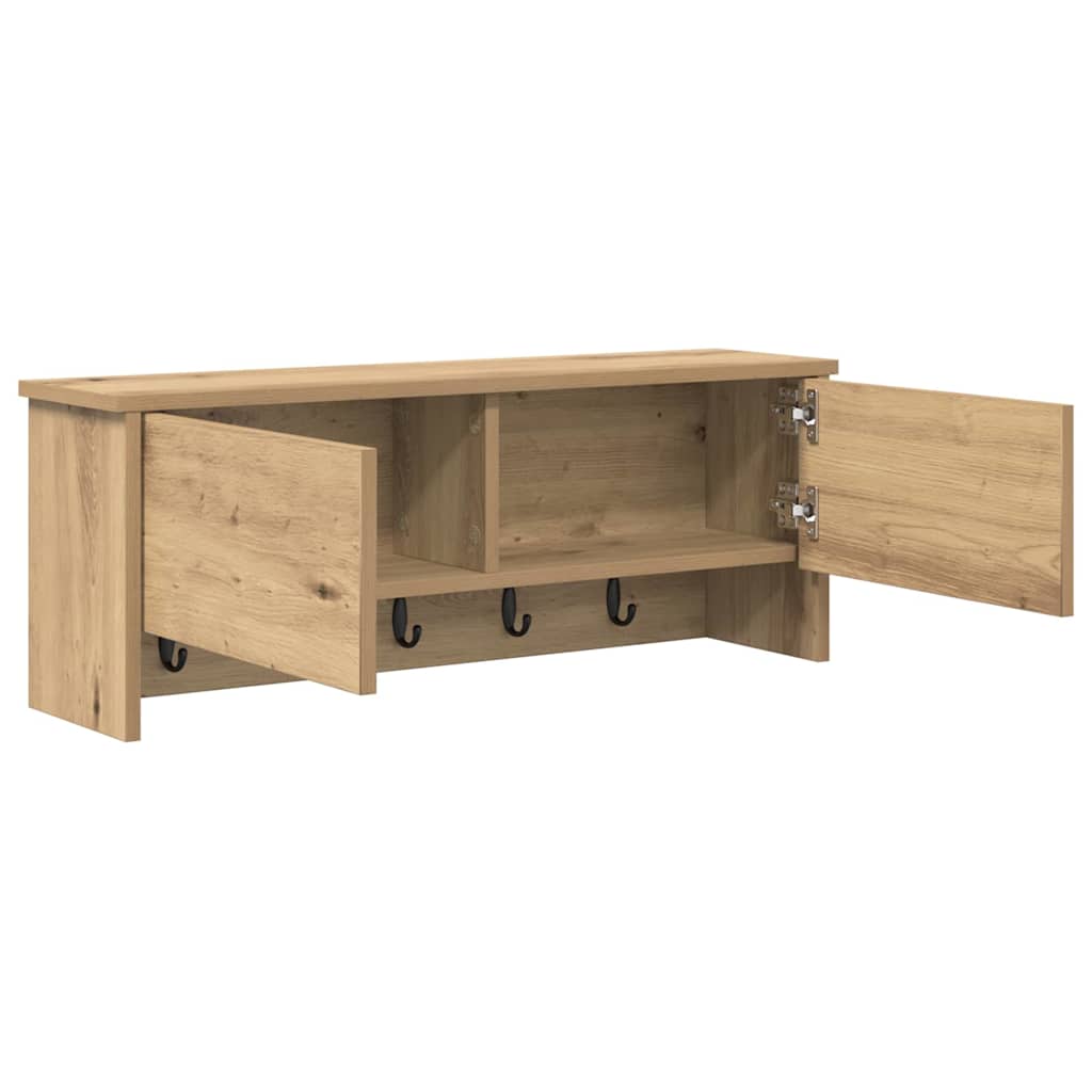 Nástěnný Věšák Na Kabáty Nástěnná Montáž Artisanový Dub