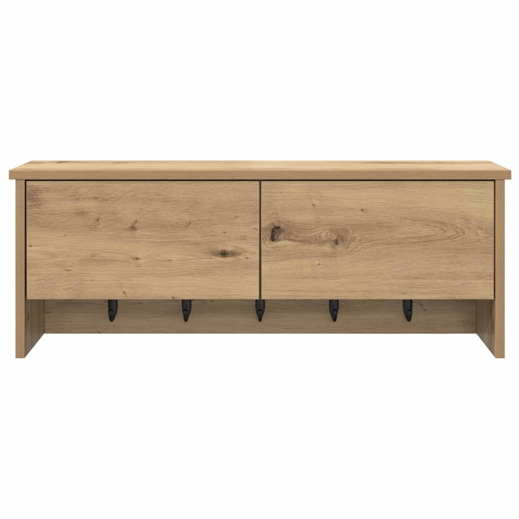 Nástěnný Věšák Na Kabáty Nástěnná Montáž Artisanový Dub