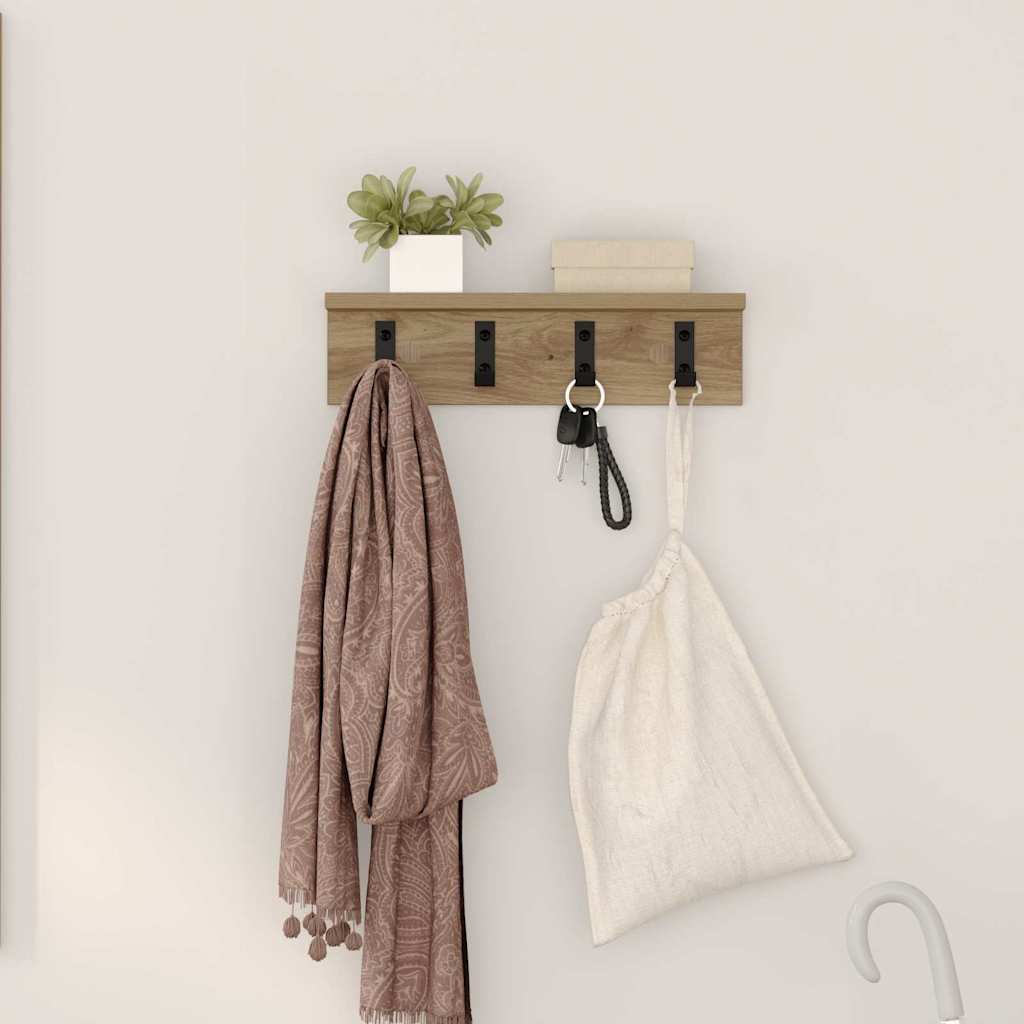 Nástěnný Věšák Na Kabáty Nástěnná Montáž Artisanový Dub
