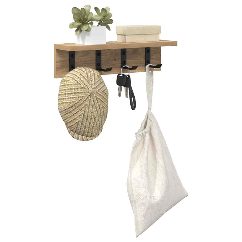Nástěnný Věšák Na Kabáty Nástěnná Montáž Artisanový Dub