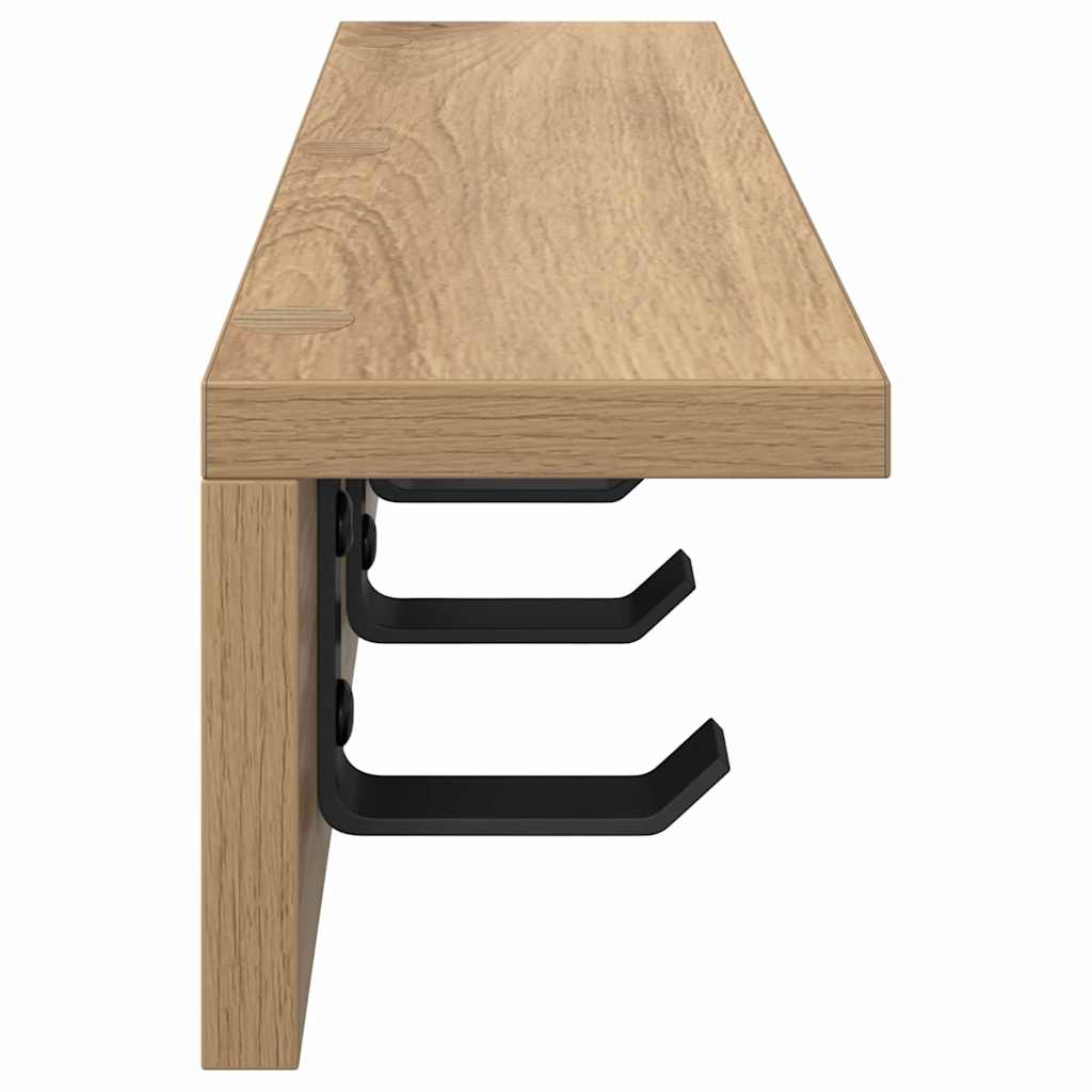 Nástěnný Věšák Na Kabáty Nástěnná Montáž Artisanový Dub