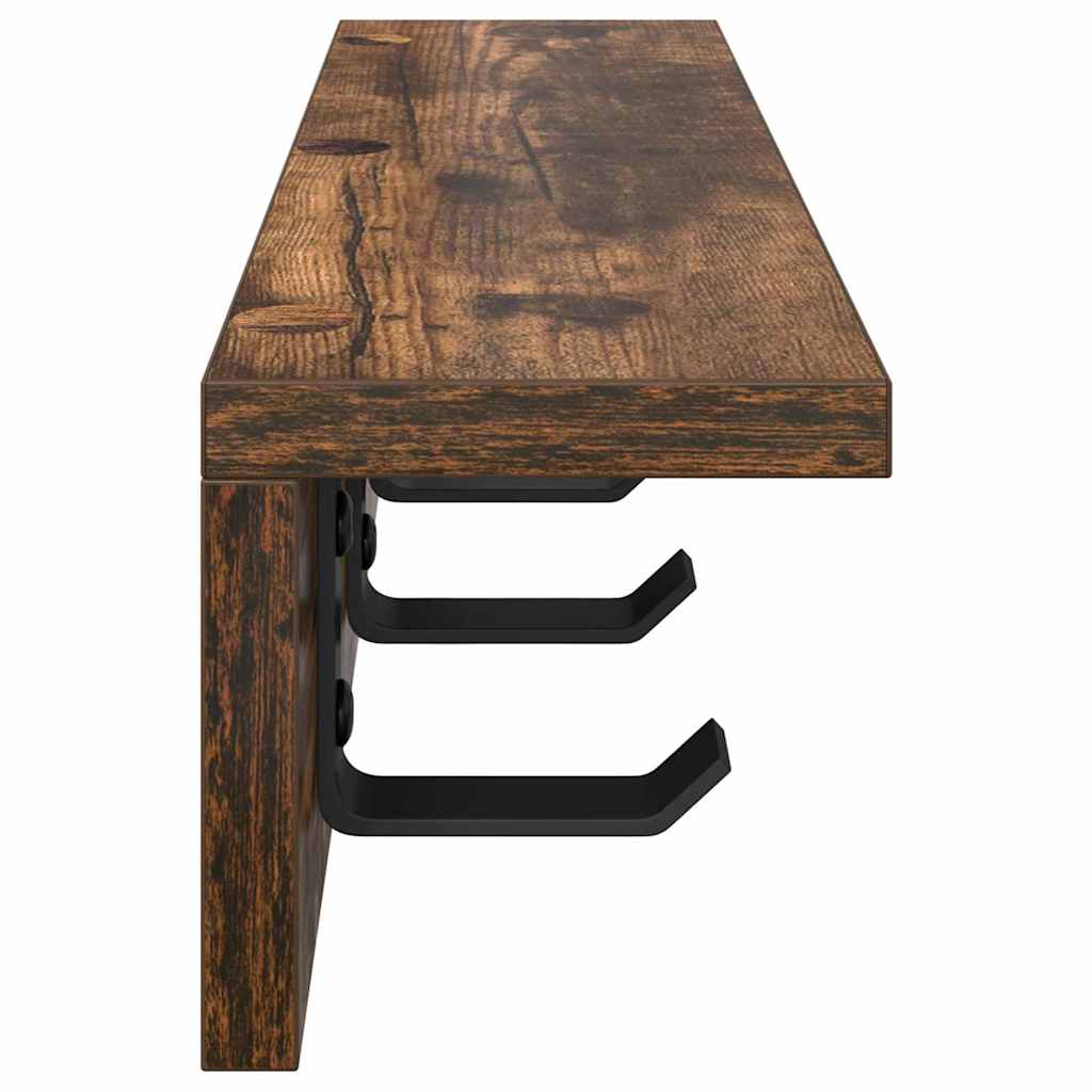 Nástěnný Věšák Na Kabáty Nástěnná Montáž Kouřový Dub