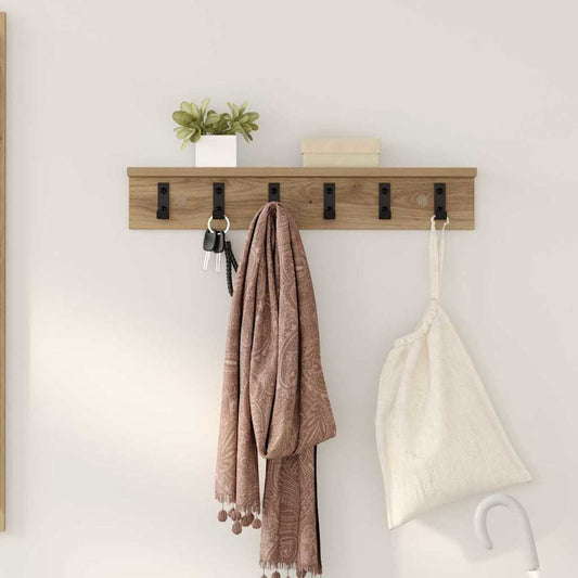 Nástěnný Věšák Na Kabáty Nástěnná Montáž Artisanový Dub