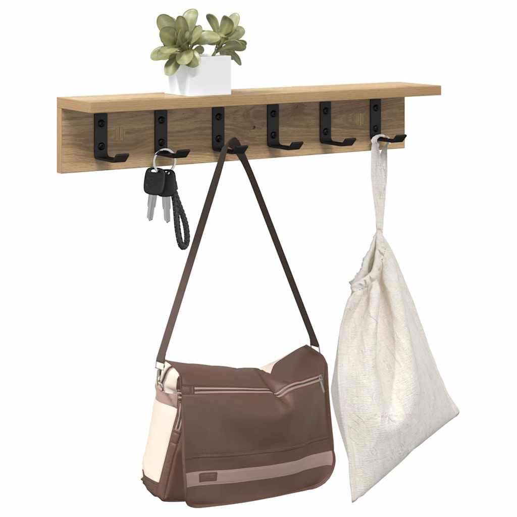 Nástěnný Věšák Na Kabáty Nástěnná Montáž Artisanový Dub