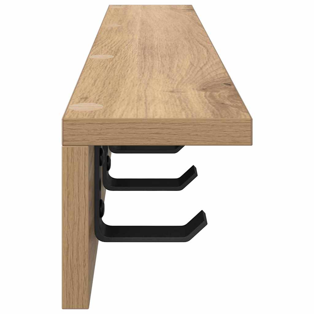 Nástěnný Věšák Na Kabáty Nástěnná Montáž Artisanový Dub
