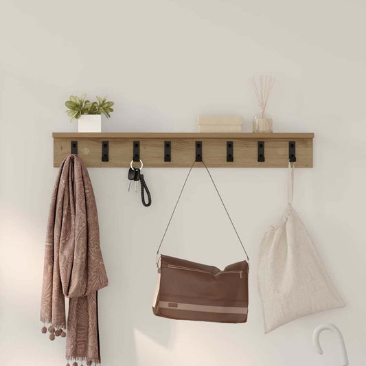 Nástěnný Věšák Na Kabáty Nástěnná Montáž Artisanový Dub