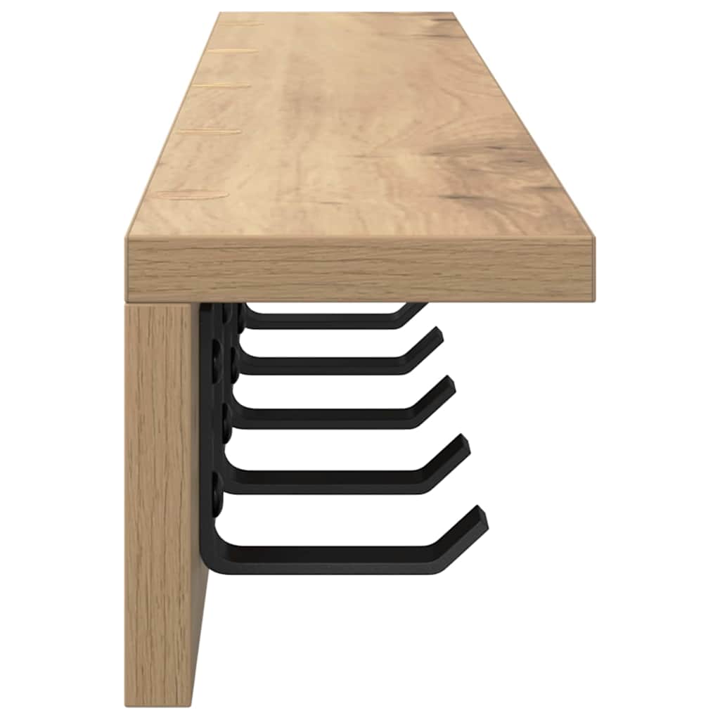 Nástěnný Věšák Na Kabáty Nástěnná Montáž Artisanový Dub