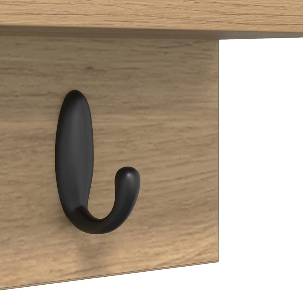 Nástěnný Věšák Na Kabáty Nástěnná Montáž Artisanový Dub