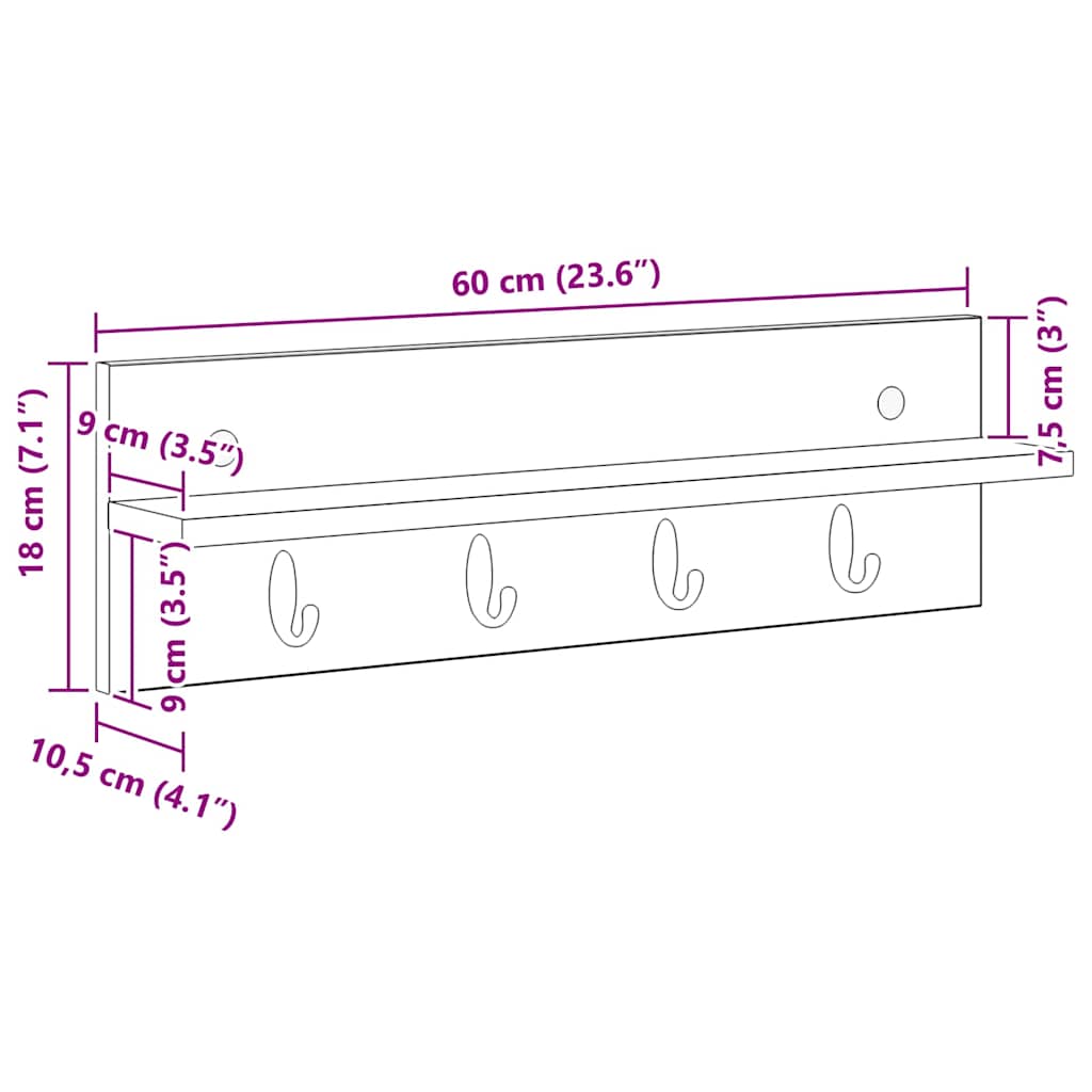 Nástěnný Věšák Na Kabáty Nástěnná Montáž Staré Dřevo