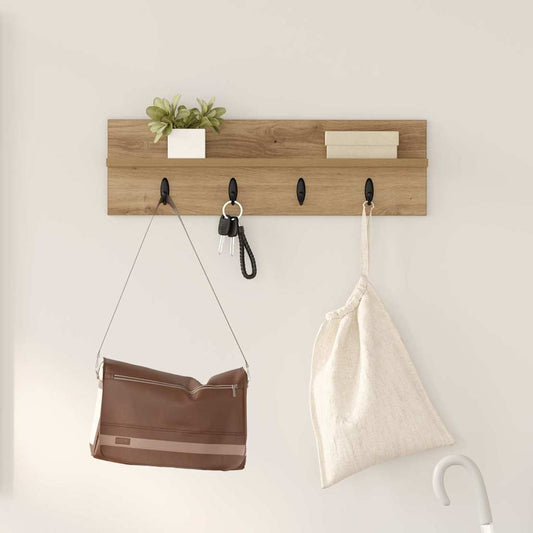 Nástěnný Věšák Na Kabáty Nástěnná Montáž Artisanový Dub