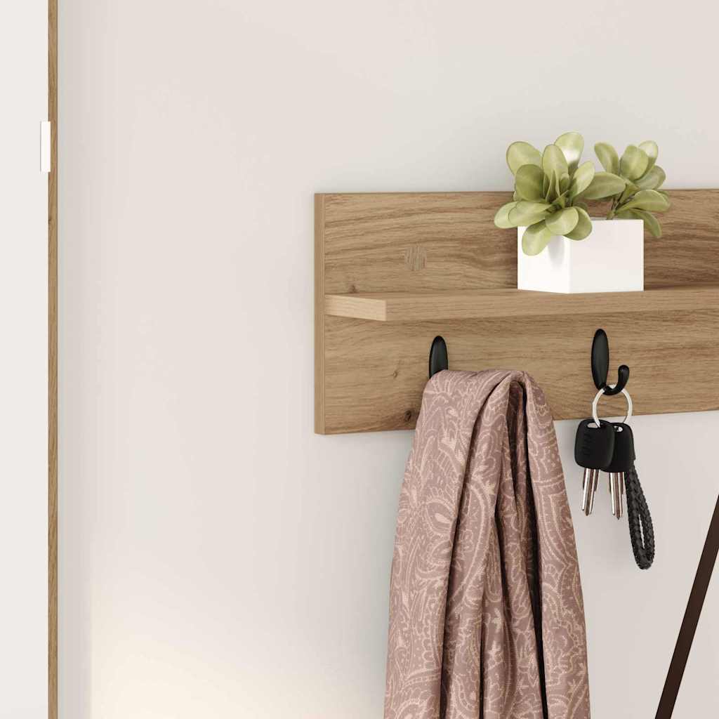 Nástěnný Věšák Na Kabáty Nástěnná Montáž Artisanový Dub