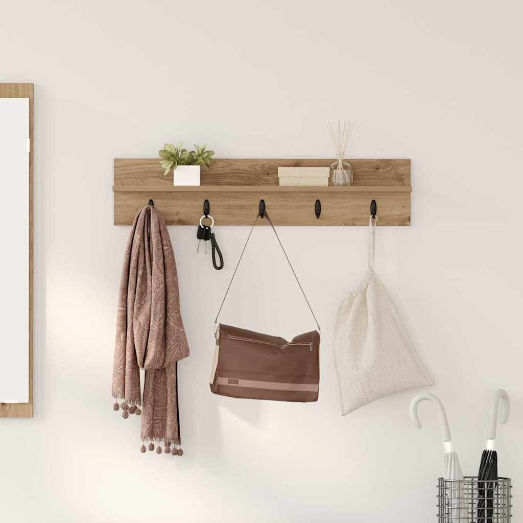 Nástěnný Věšák Na Kabáty Nástěnná Montáž Artisanový Dub