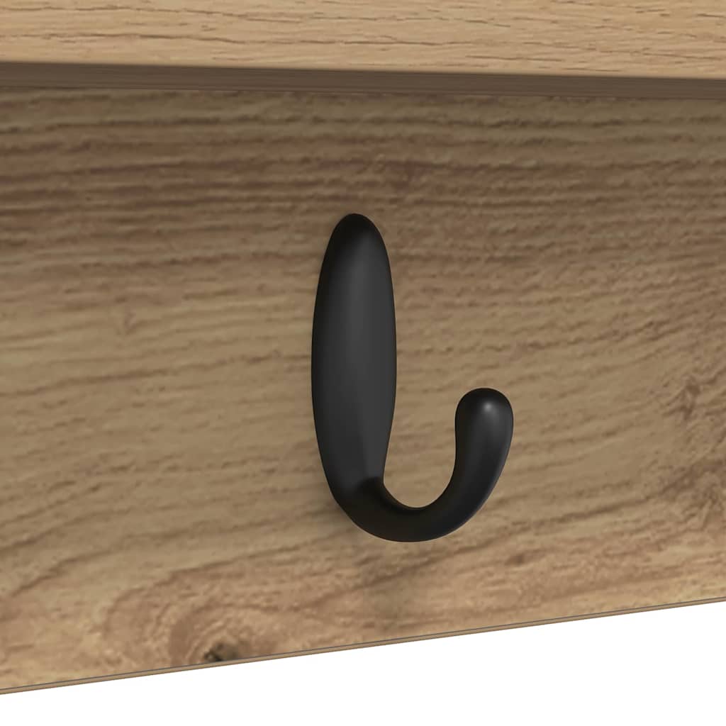 Nástěnný Věšák Na Kabáty Nástěnná Montáž Artisanový Dub