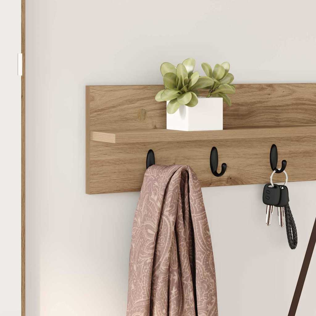 Nástěnný Věšák Na Kabáty Nástěnná Montáž Artisanový Dub
