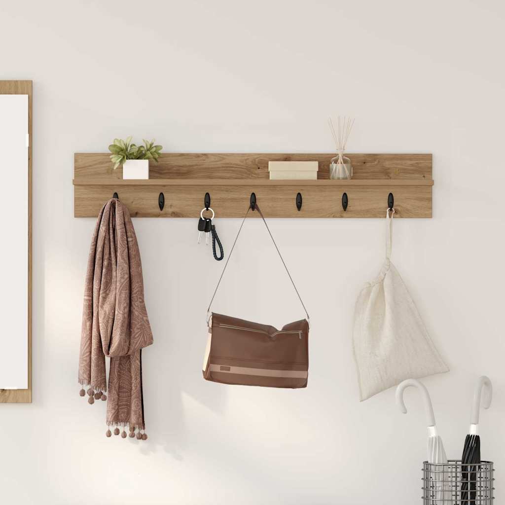 Nástěnný Věšák Na Kabáty Nástěnná Montáž Artisanový Dub