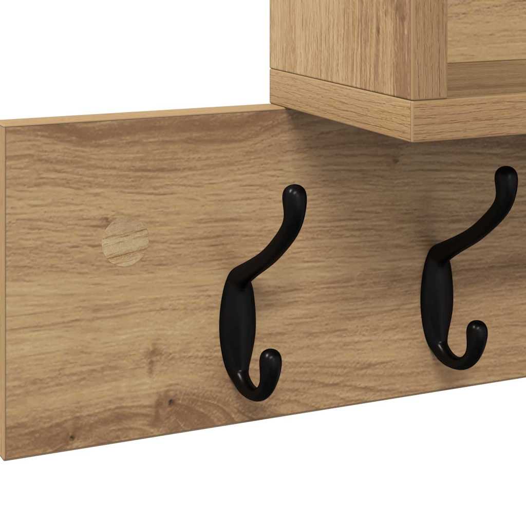 Nástěnný Věšák Na Kabáty Nástěnná Montáž Artisanový Dub